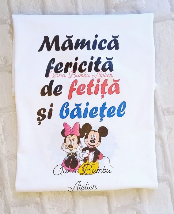 Tricouri copii si adulti cu nume si desene