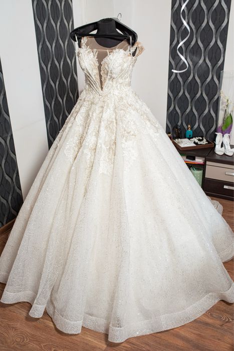 Rochie de mireasă tip prințesă, mărimea S-M