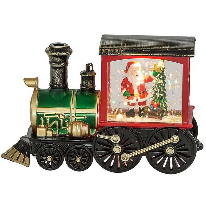 Коледен фенер влак – Локомотив с LED осветление, с включени батерии