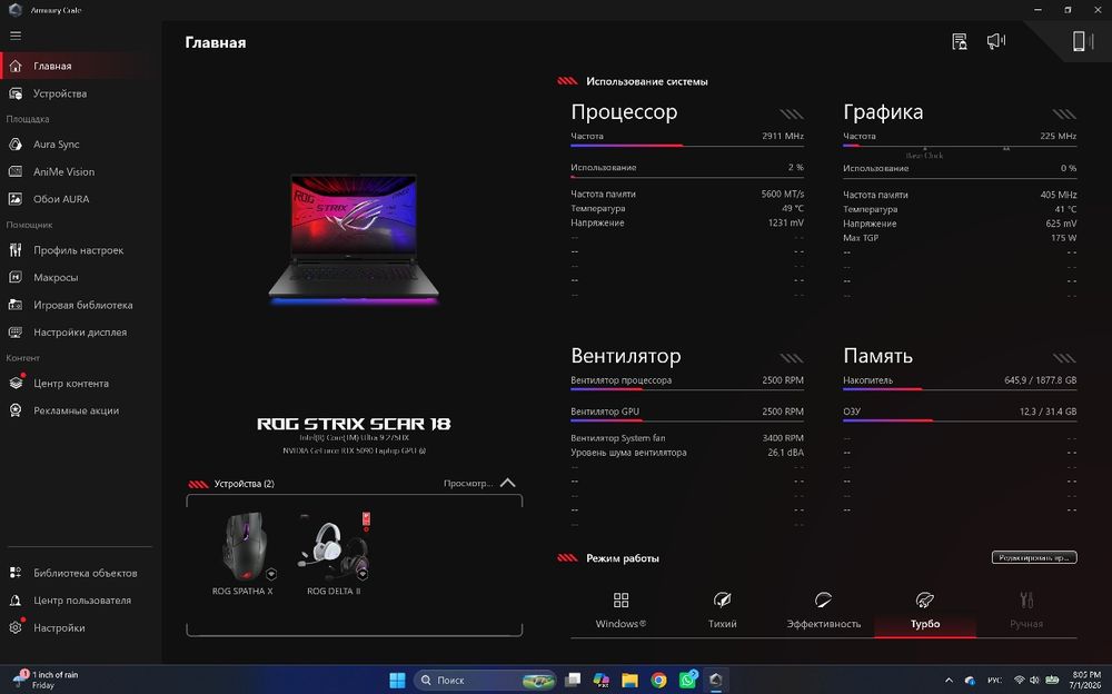 Asus rog strix Scar 18 rtx5090