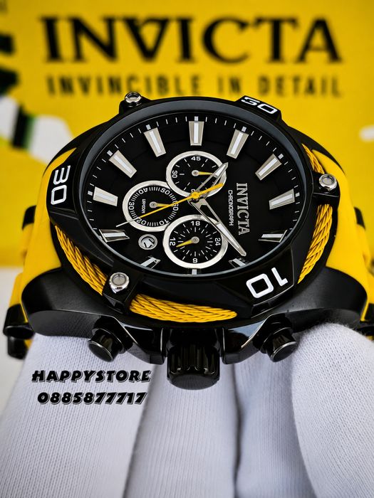 INVICTA Vanguard Yellow/Black 50 mm, Инвикта нов мъжки часовник