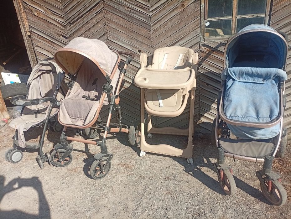 Детские коляски и стул для кормления