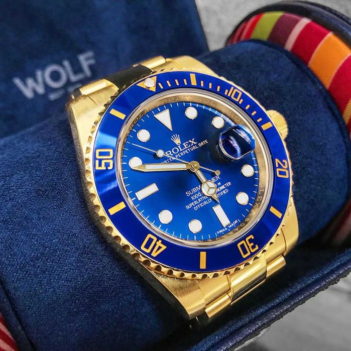 Rolex Submariner златисто/синьо