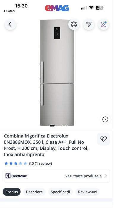 Combina frigorifica Electrolux