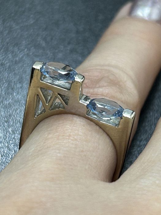 Кольцо белое золото 585