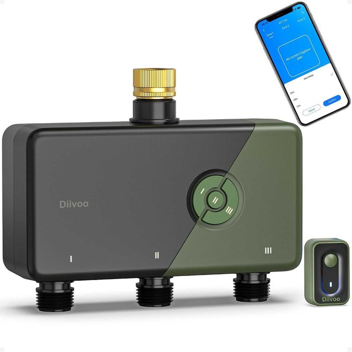 Diivoo Wi-Fi 3-зонов таймер за напояване с Alexa