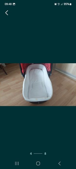 Landou Chicco căruț bebe roșu