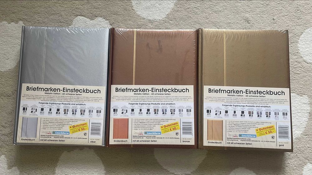 Албум за марки Leuchtturm A4 Metallic Edition Silver Gold Bronze