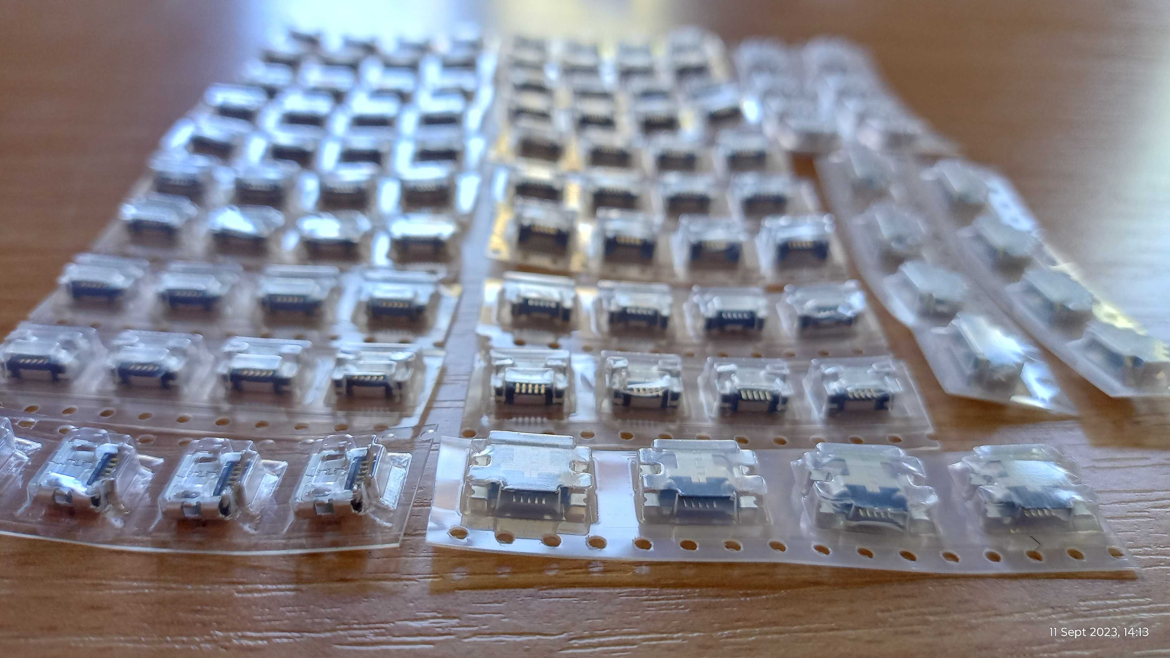 Микро ЮСБ конектори / micro USB connector 100 броя - 25х4 гр. София ...