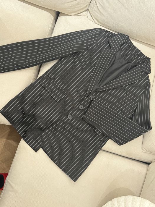 Дамско сако oversize. Черно, сиво, бяло