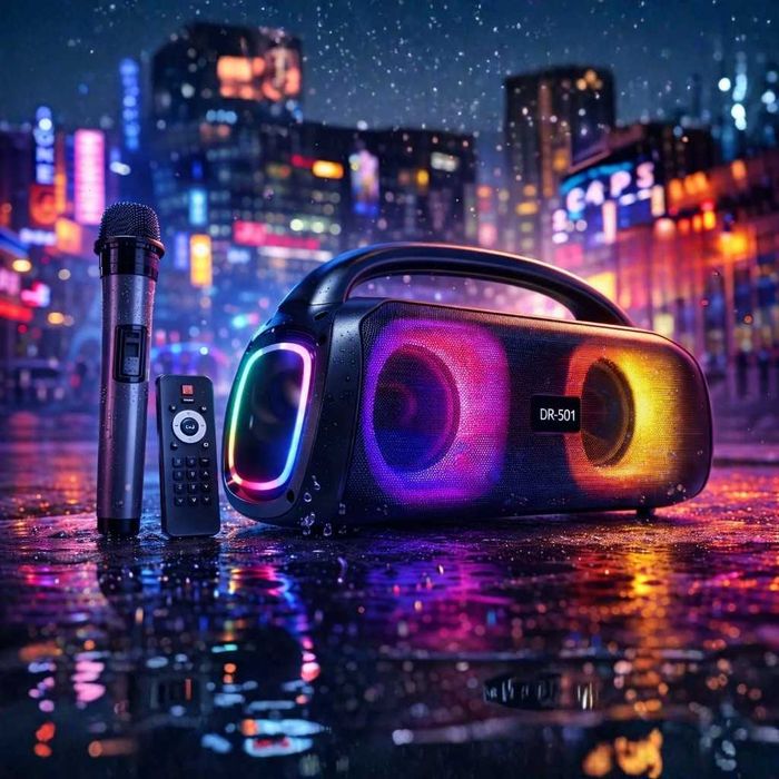 Парти тонколона 2 × 5.25" – 40 W RMS, Bluetooth, RGB LED светлини