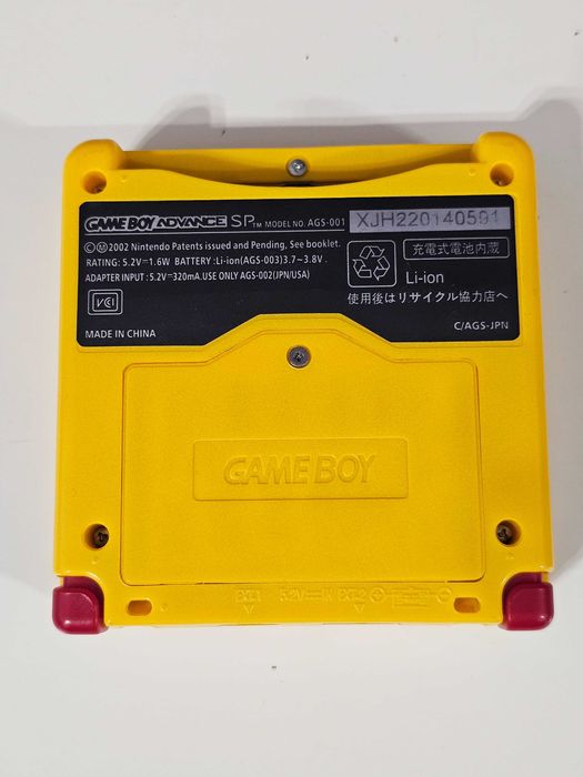 Nintendo Gameboy SP cu ecran IPS Pikachu reshell