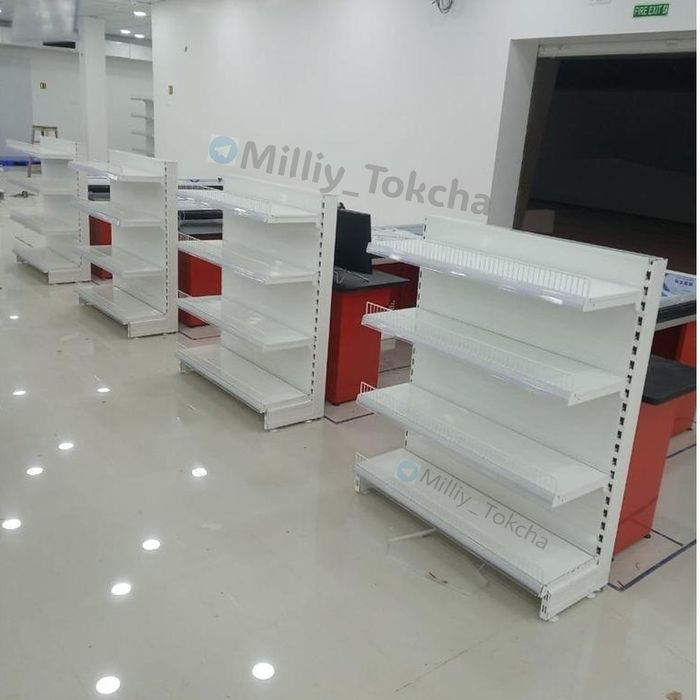 Полки из металла для магазина, стеллажи, савдо токчалари, prilavka