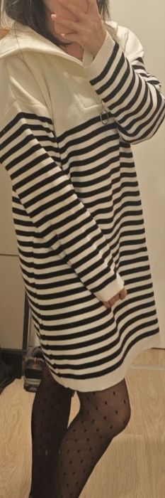 rochie / pulover lung casual cu fermoar primavara / toamna