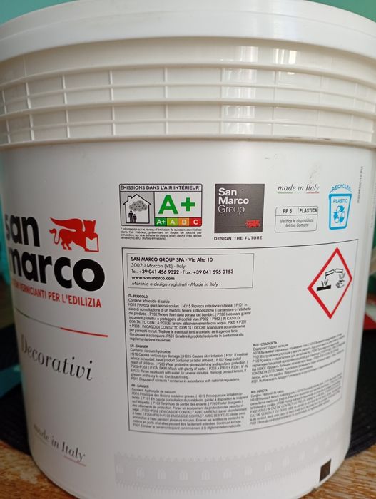 Tencuială decorativă de interior si exterior San Marco Marmorino Fino