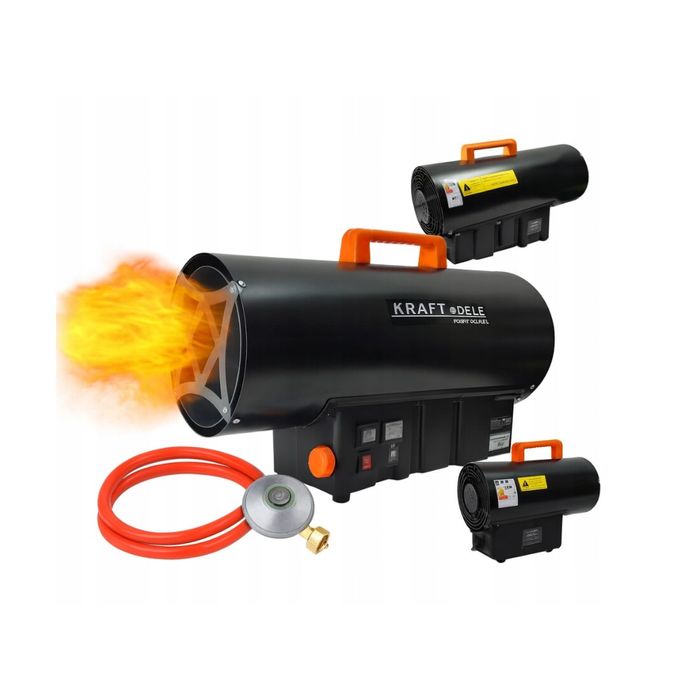 Tun, incalzitor pentru caldura pe gaz cu termostat si reductor, 45kW,