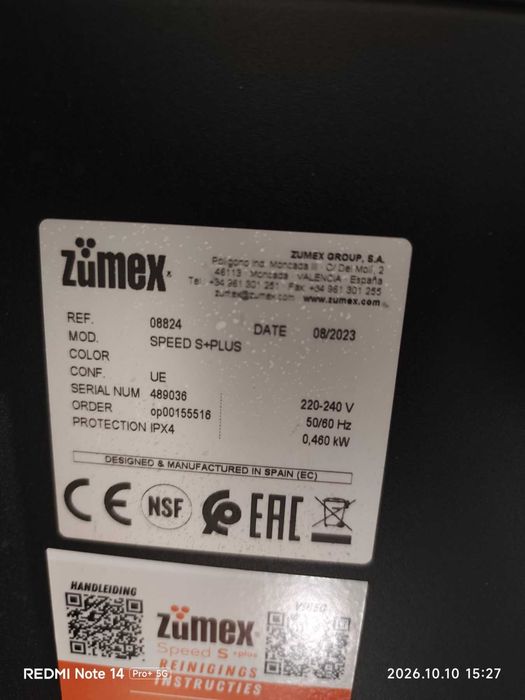 Професионална Машина за фреш Zumex Speed+Plus