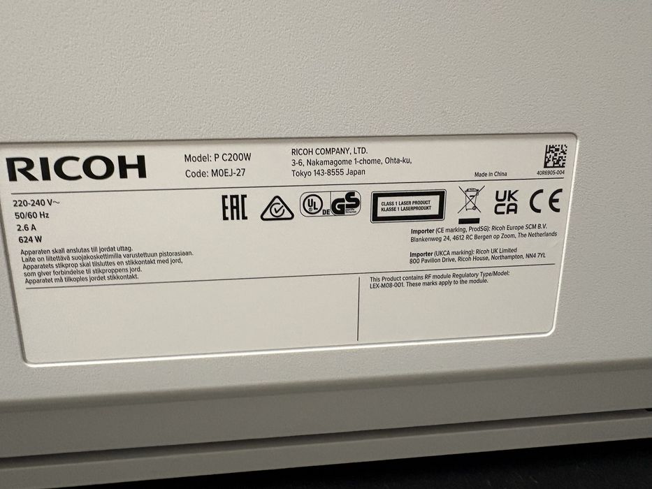 Imprimanta laser whireless ricoh