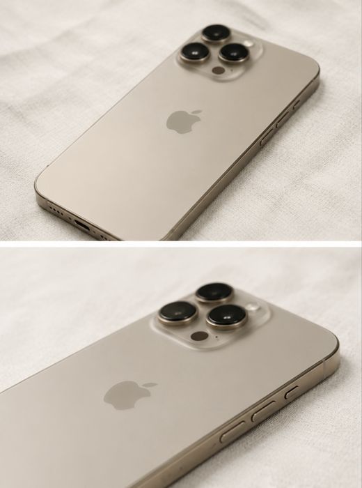 Iphone 15 pro, cu cateva zgarieturi foarte mici pe ecran, 79% sanatatea bateriei culoarea natural titanium, 128gb