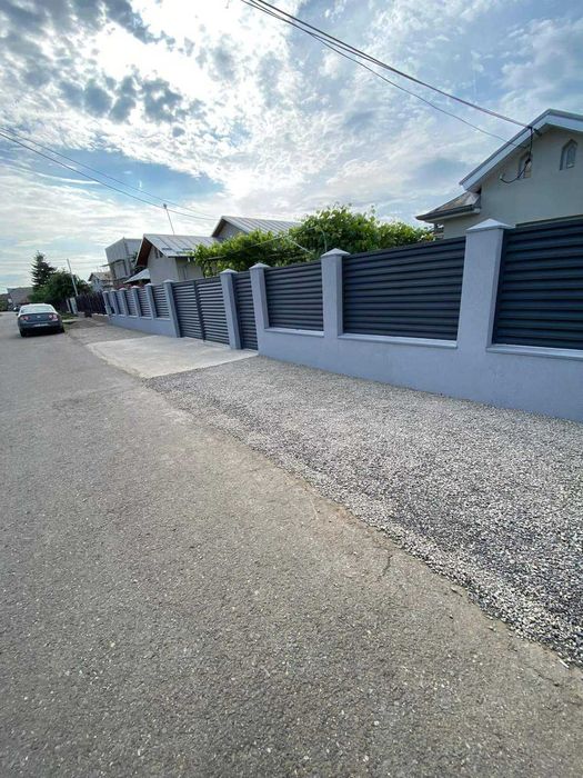 Garduri si porti din panou stil jaluzele, sipca metalica, plasa si BCA