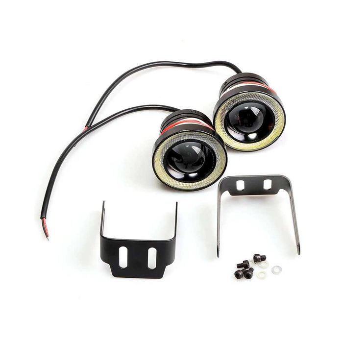 LED Халогени Лупи за Вграждане 89 мм с Ангелски Очи – Модел PG469