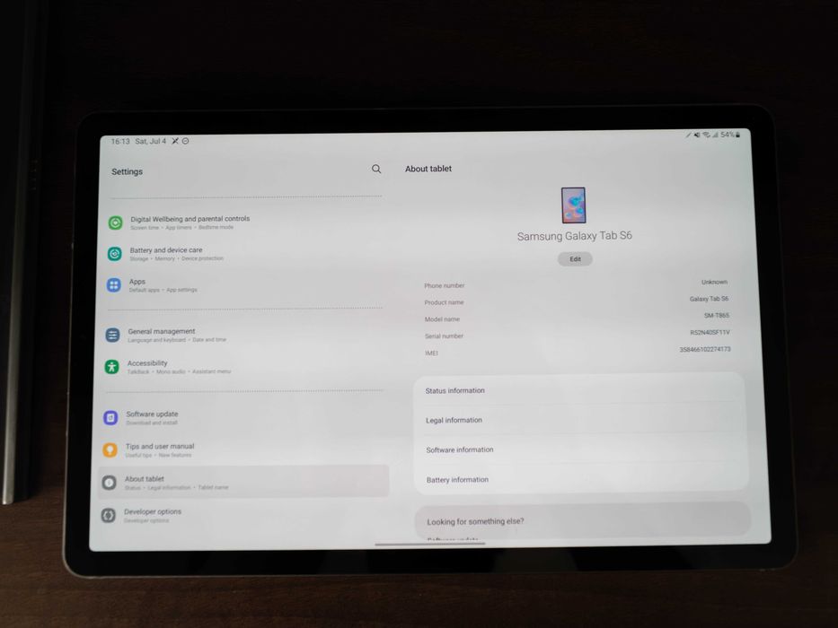 Tabletă Samsung Galaxy Tab S6 (nu lite)  + Tastatura originală