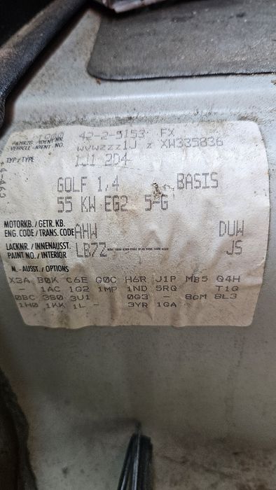 Голф 4 - 1.4 бензин на части