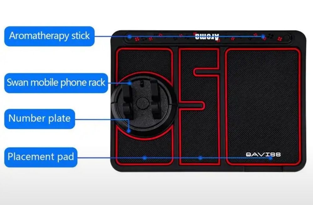 Автомобильный коврик для телефона, ключи и монеты