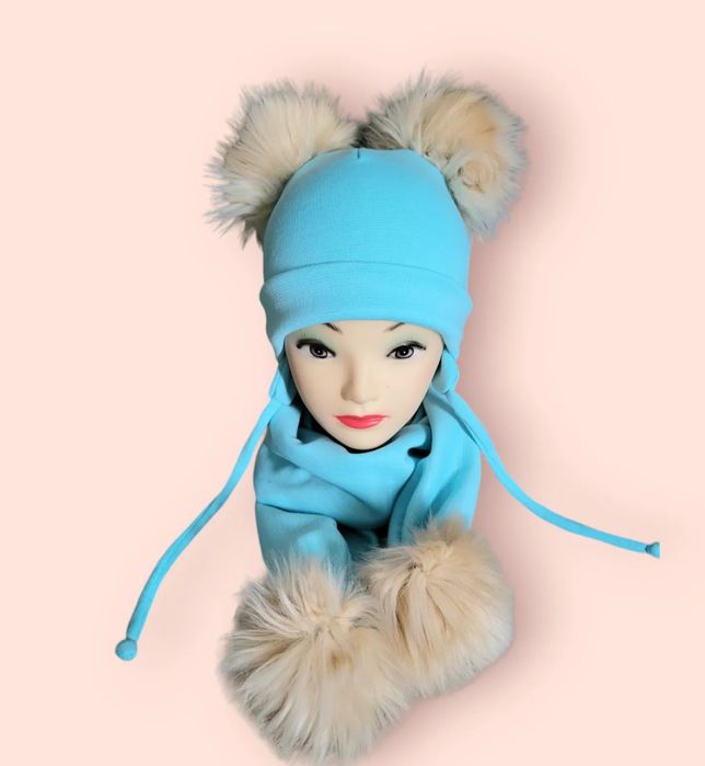 Set caciula și fular baieti