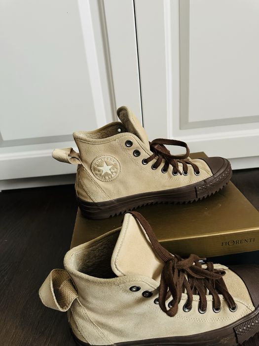 Ghete din piele naturala , Converse All Star , imblanite ,numarul 41,5