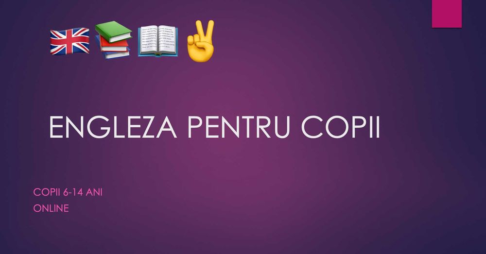 Meditatii si cursuri limba engleza copii