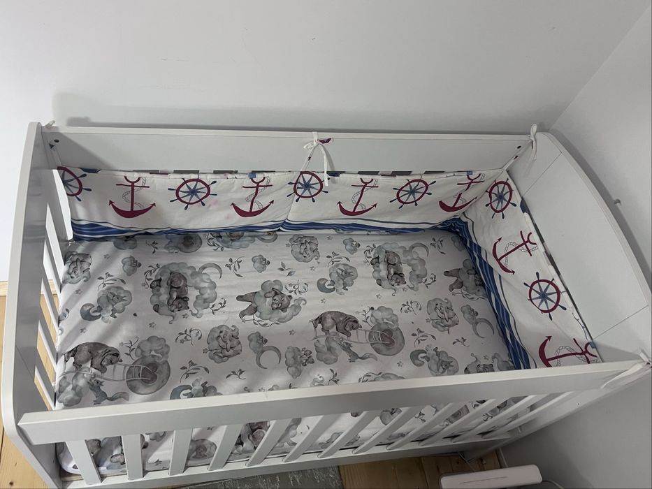 Patut de copii cu saltea si protectie