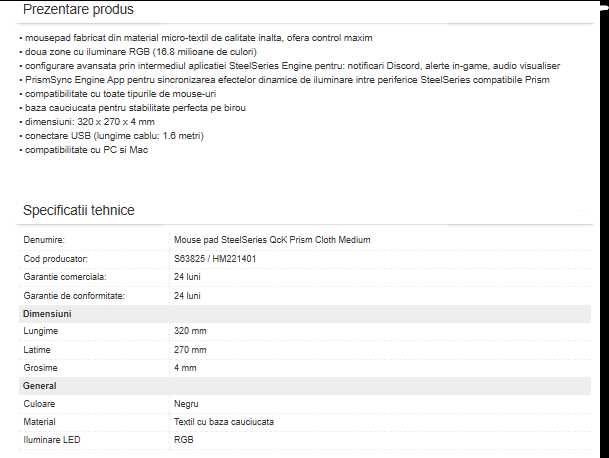 Mousepad Gaming SteelSeries QcK Prism RGB