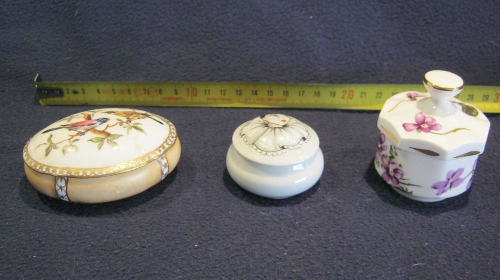 Lot 3 casete mici,PORTELAN/KPM/Limoges/Hammersley.