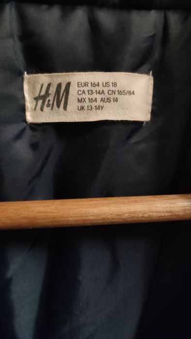 Geaca Iarna Albastra - H&M - 164cm, 13-14 Ani