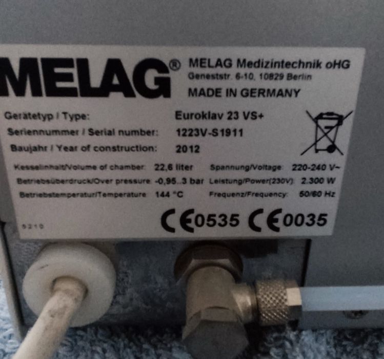 Autoclav Melag 23VS+ Sterilizator stomatologic