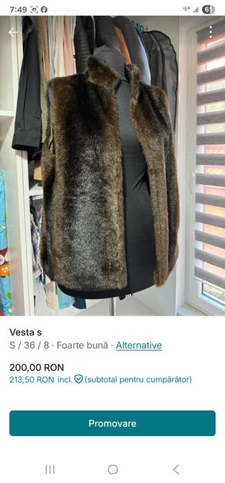 Vesta blana marimea s