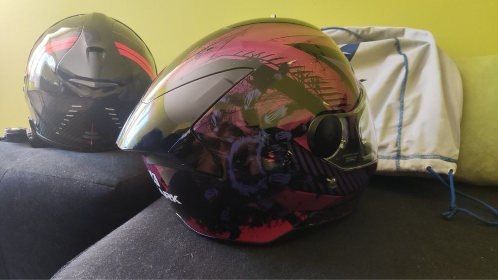 Каска за мотор Shark D-Skwal 2 Atraxx черно/лилаво размер XS