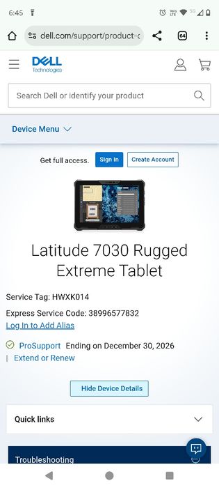 Vand tableta Dell latitude 7030 rugged