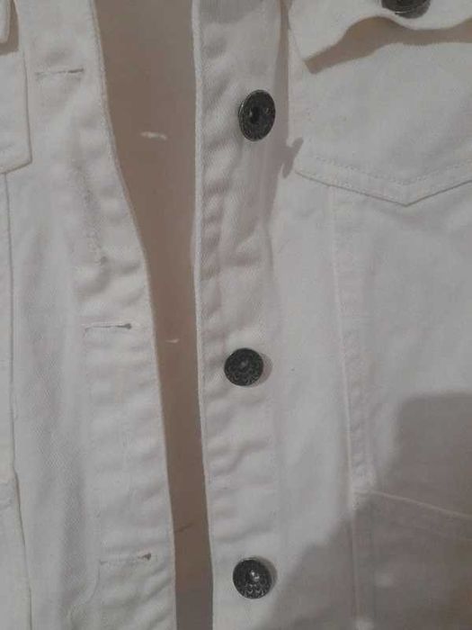 Geacă albă denim