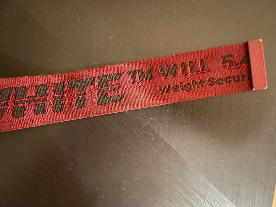 OFF-WHITE belt burgundy curea