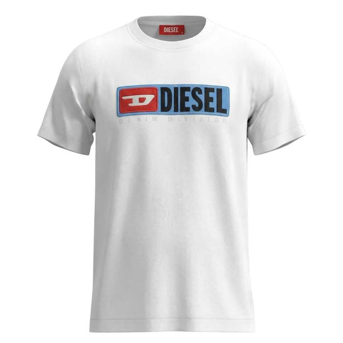 Мъжка Оригинална Тениска - Diesel - Бял Цвят