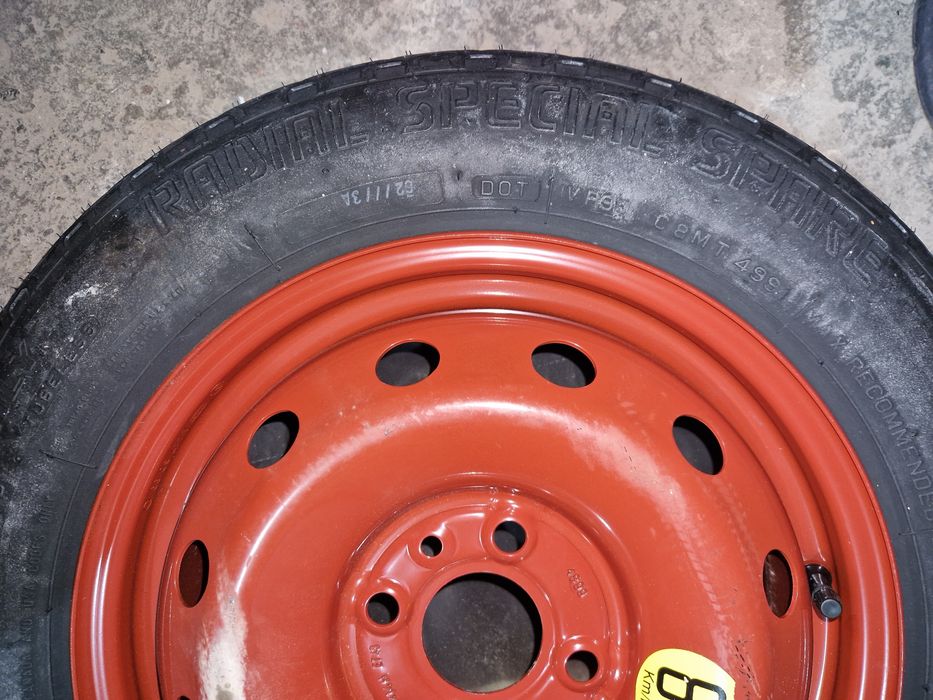 Нова резервна гума тип „патерица“ 14" (4х98) с крик и ключ – за Fiat,