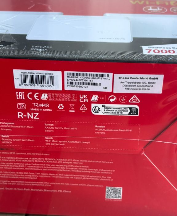 Kit Wi-Fi Mercusys Halo H3000X Mesh (pachet de 3), router si repetor Wi-Fi 6