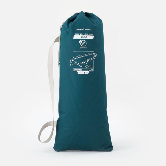 Pat camping Basic 60 cm 1 persoană - produs resigilat Decathlon