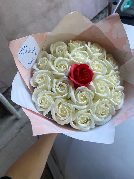 Buchete trandafiri din săpun..