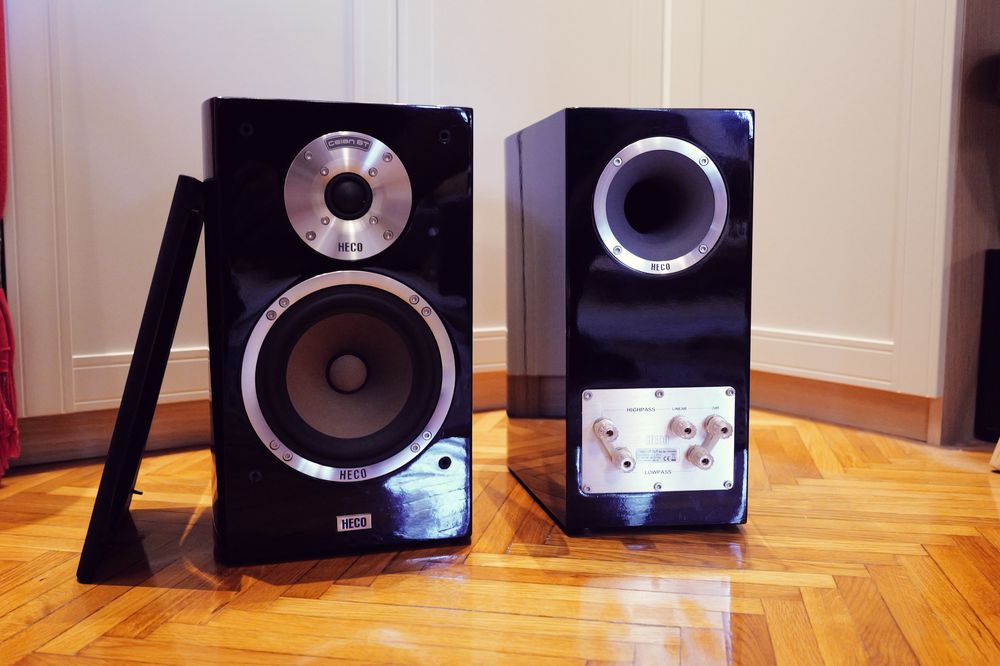 Boxe HECO Celan GT 302 Black gloss Top sunet superb highend biwire