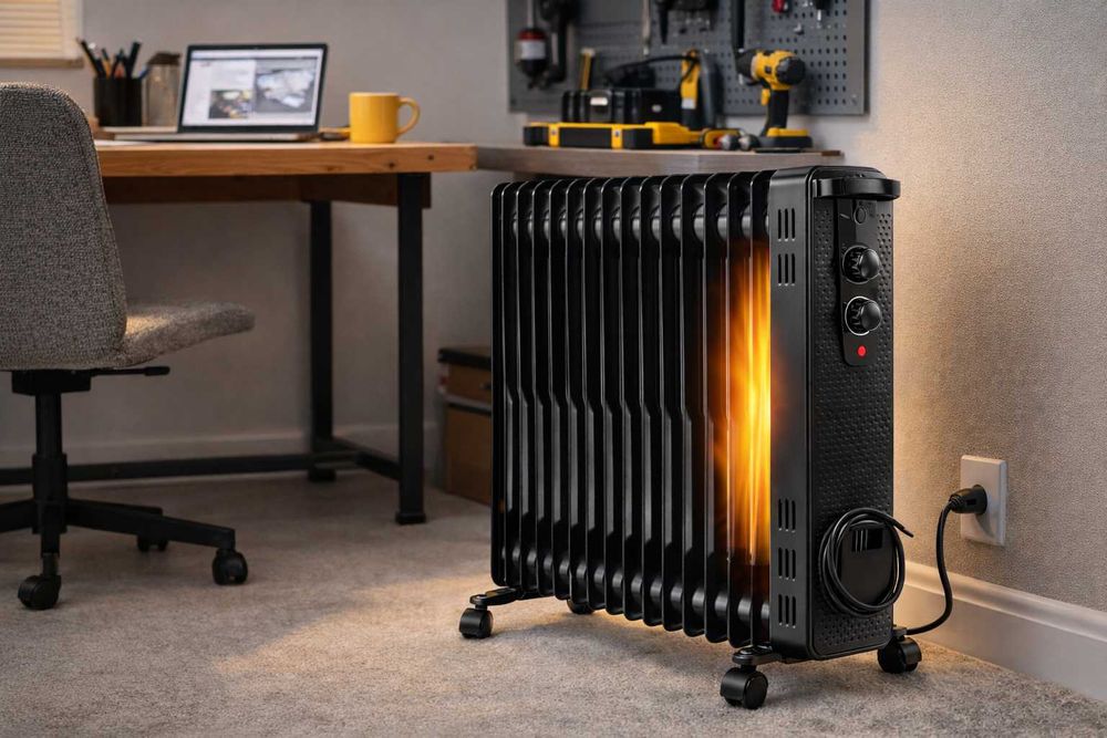 Calorifer electric cu ulei 13 elementi 3000W puternic negru