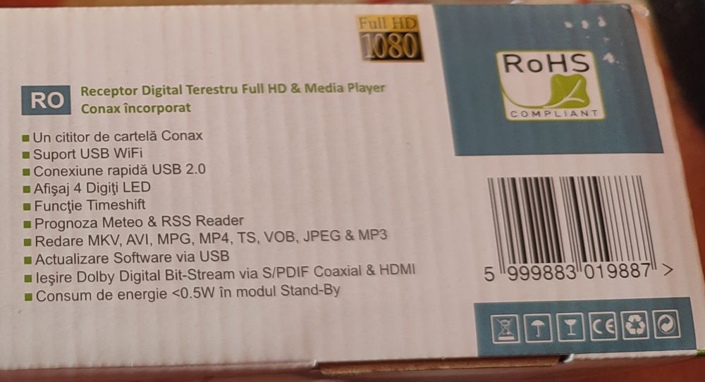 Receptor digital terestru full HD & Media player comax incorporat