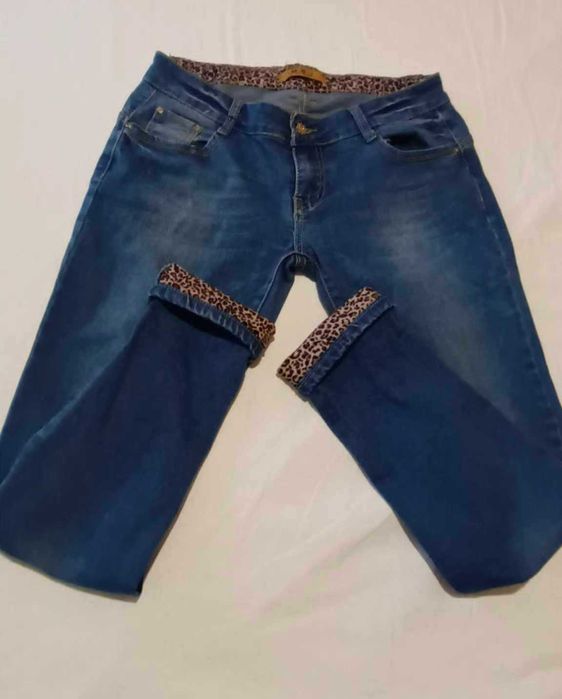 blugi negri CA si albastri cu animal  print